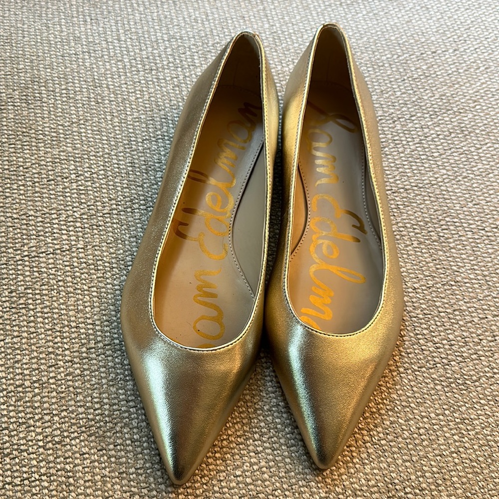 Same Edelman Gold Flats - Size 8.5